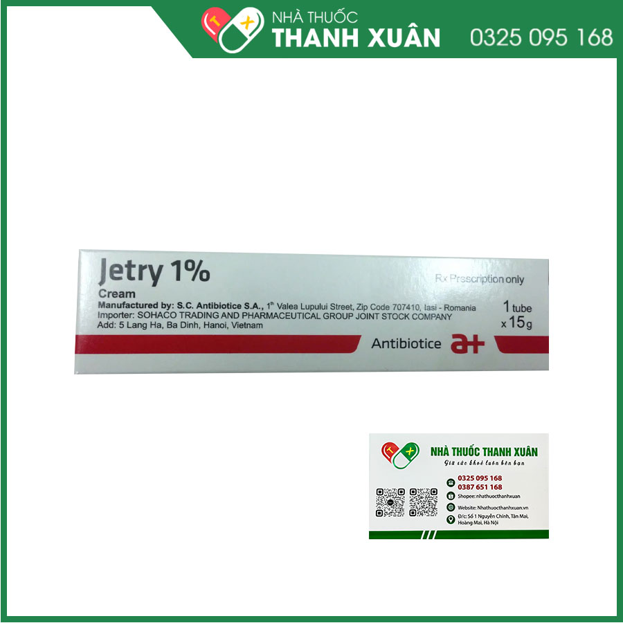 Thuốc Jetry 1% điều trị nấm và lang ben